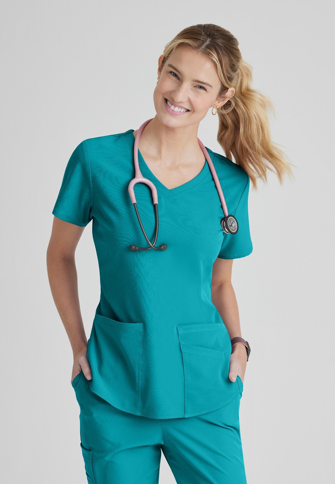 Breeze Top - Teal - Jen's Scrubs
